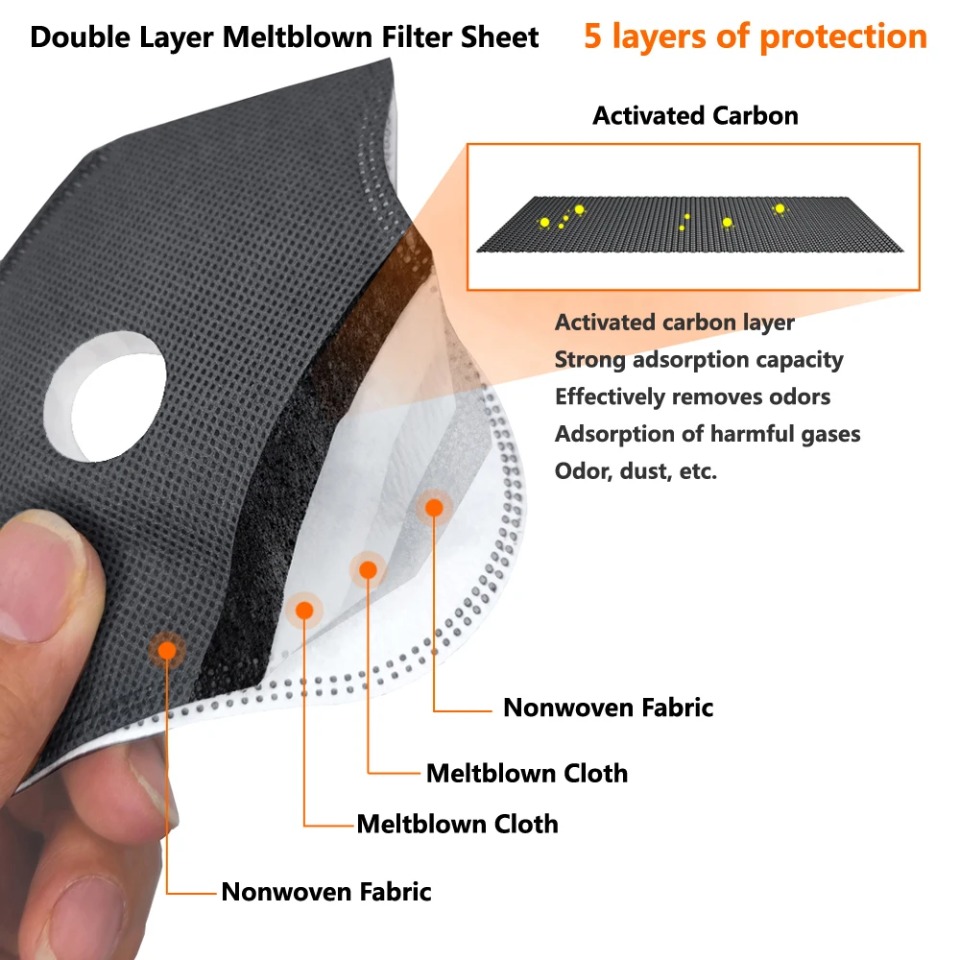 1PCS Cycling Mask With Activat - Anti Pollution Mask 评论和价格