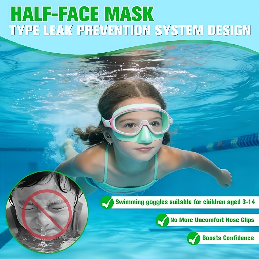 Kids Swimming Goggles with Nos - Anti Pollution Mask 评论和价格