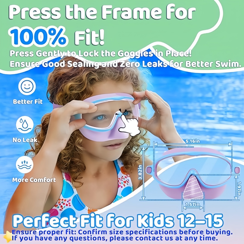 Kids Swimming Goggles with Nos - Anti Pollution Mask 评论和价格
